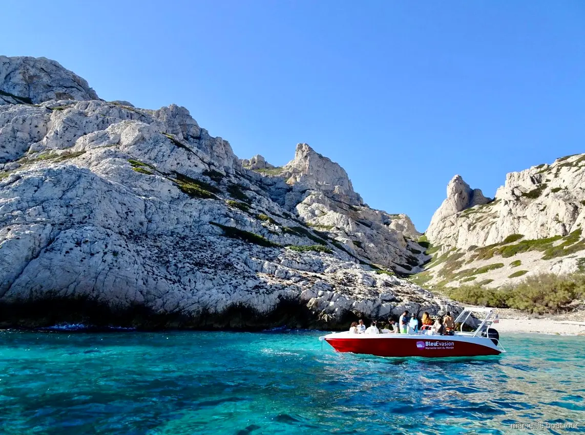 Riou Island stop on the Marseille Calanques swim and snorkel boat tour
