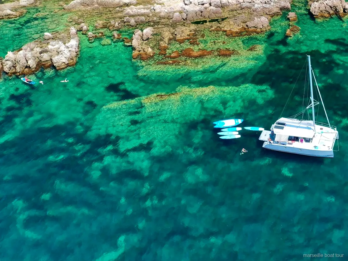 Isole di Frioul viste dal tour in catamarano di Marsiglia