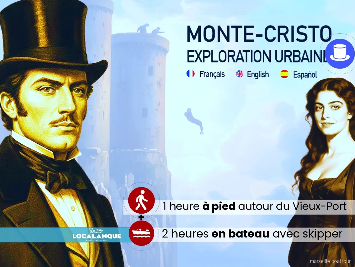 Guide menant la partie à pied de la visite Monte-Cristo à Marseille